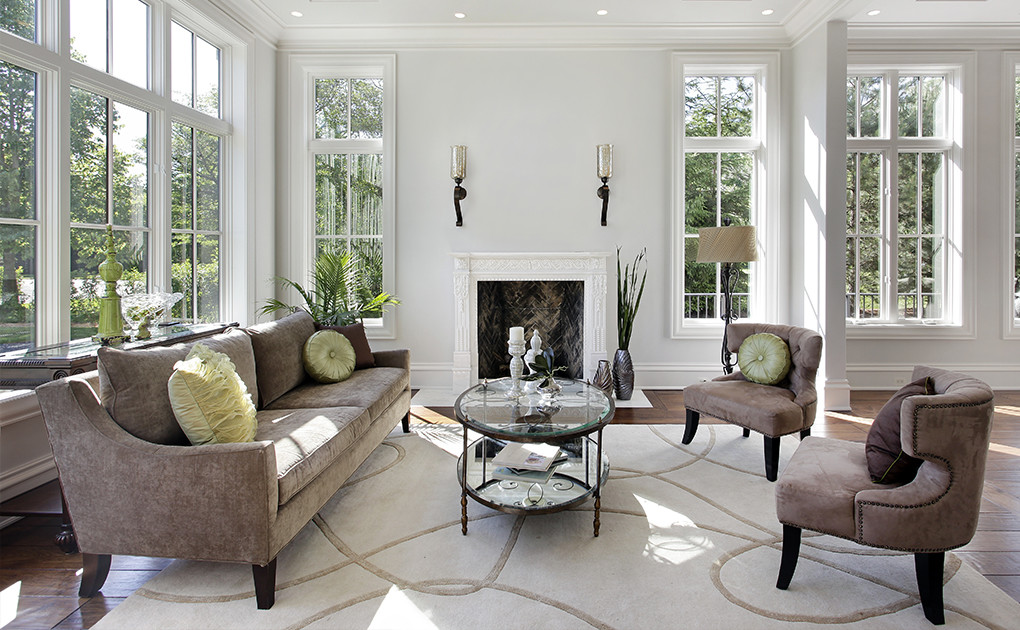 luxury living room in neutral tones